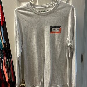 Ariat Light Gray Long Sleeve Tee